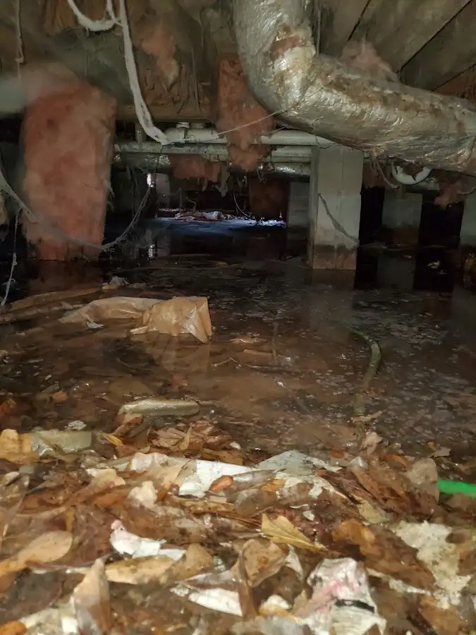 Crawl space flood assessment for Commercial Water Damage Restoration in Marietta